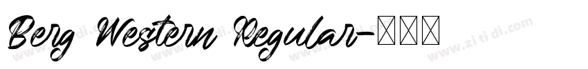 Berg Western Regular字体转换